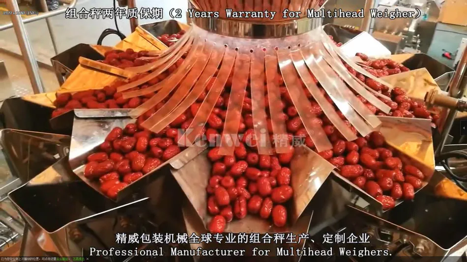 Automatic weighing and packing system of red dates