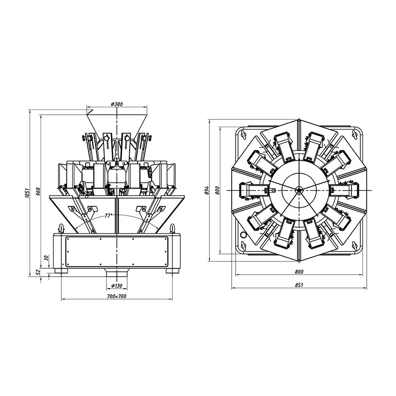 Fabricantes de balanças lineares modulares de 10 cabeças