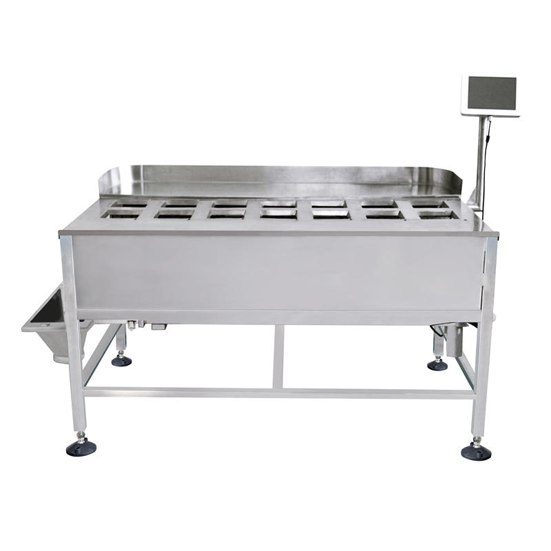 Semi-automatic manual weigher for packing seafood machine