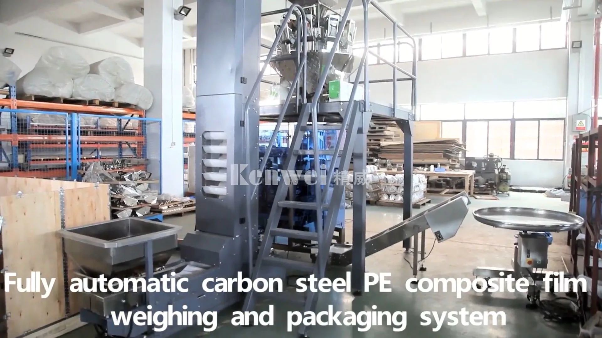 Système de pesage et package de film composite de film PE en acier au carbone automatique