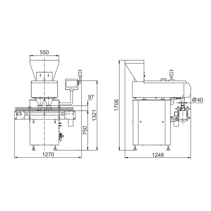 Comptage automatique des comprimés et machine de remplissage JW-SL8