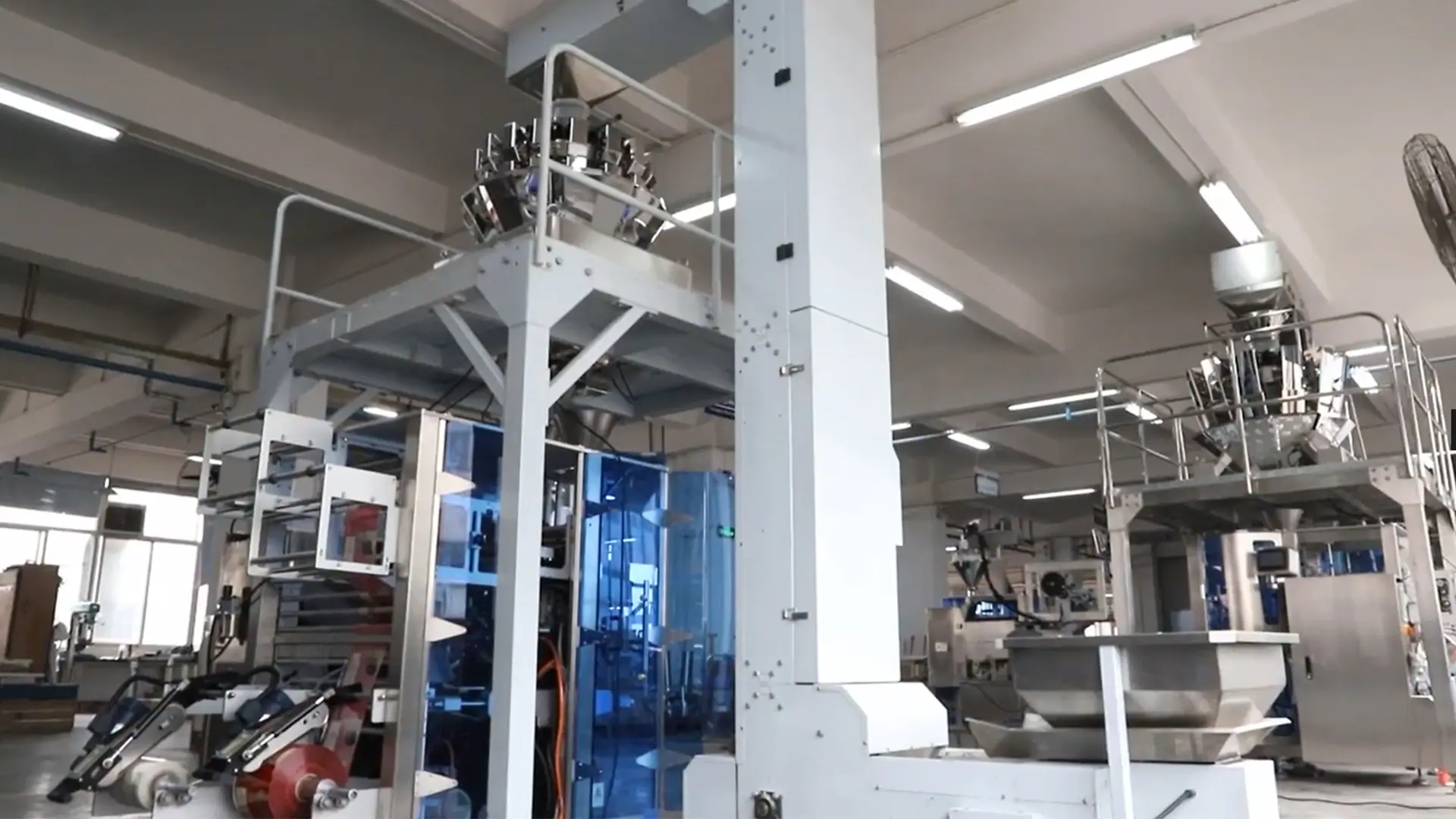 High speed rice packaging machine with Double discharge outlet