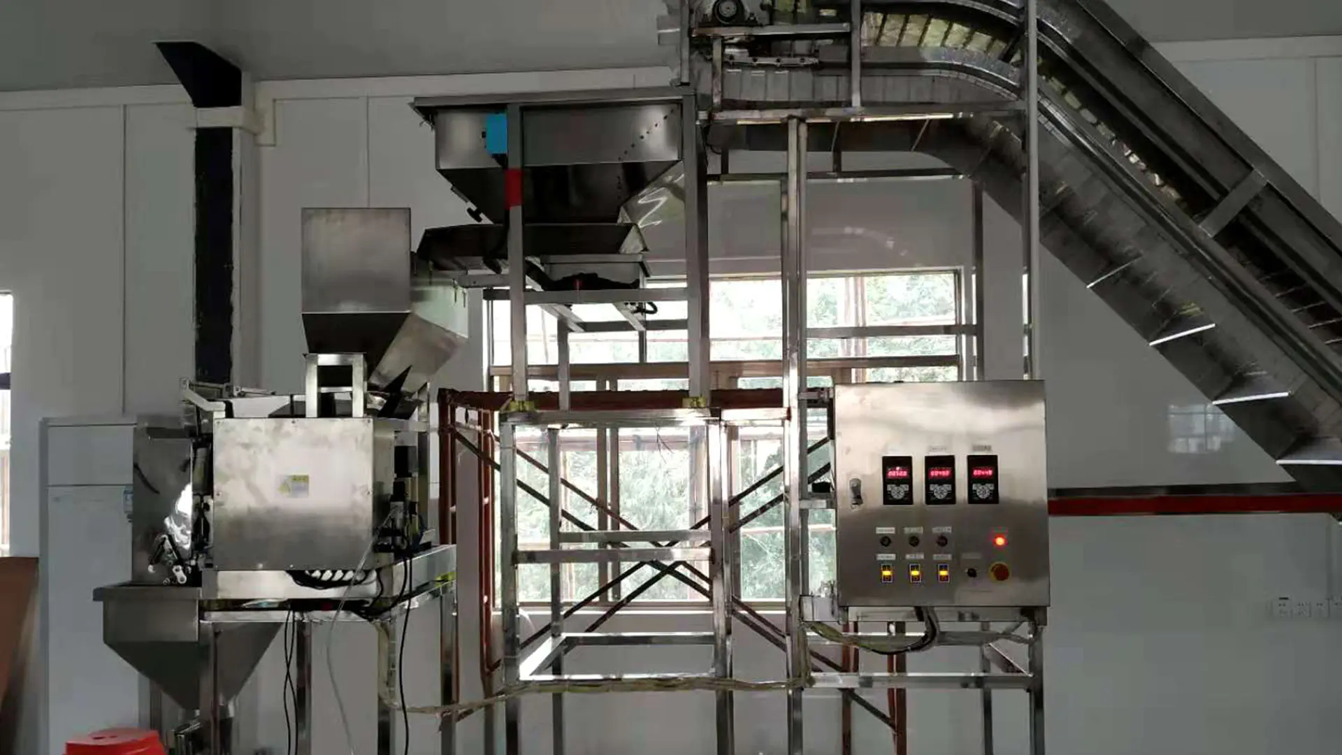 Economic food packing system with linear weigher