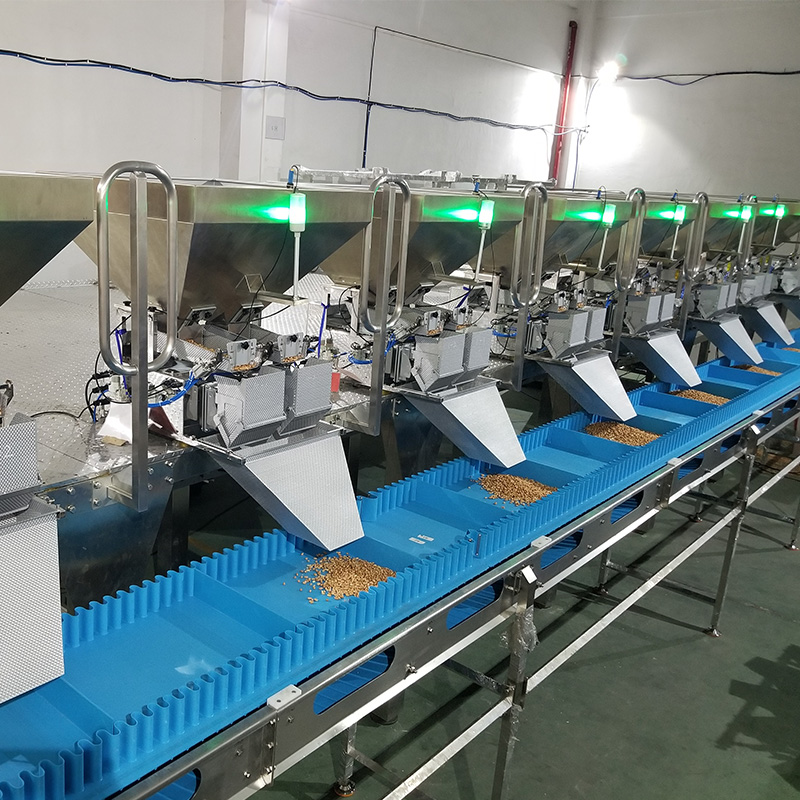 8 Unit 2 head linear weigher machine for weighing nuts