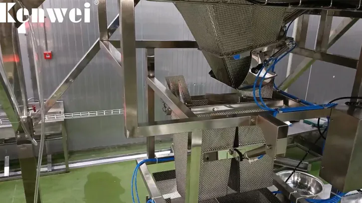 Máquina de embalagem multicabeçal para pesagem de peixe frito