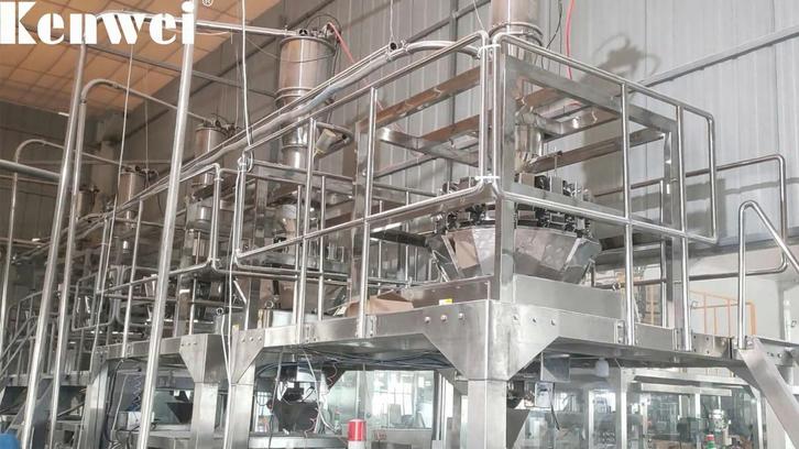 Automatic Rice Pouch Packing System : High speed 16 heads and 14 heads multihead weigher