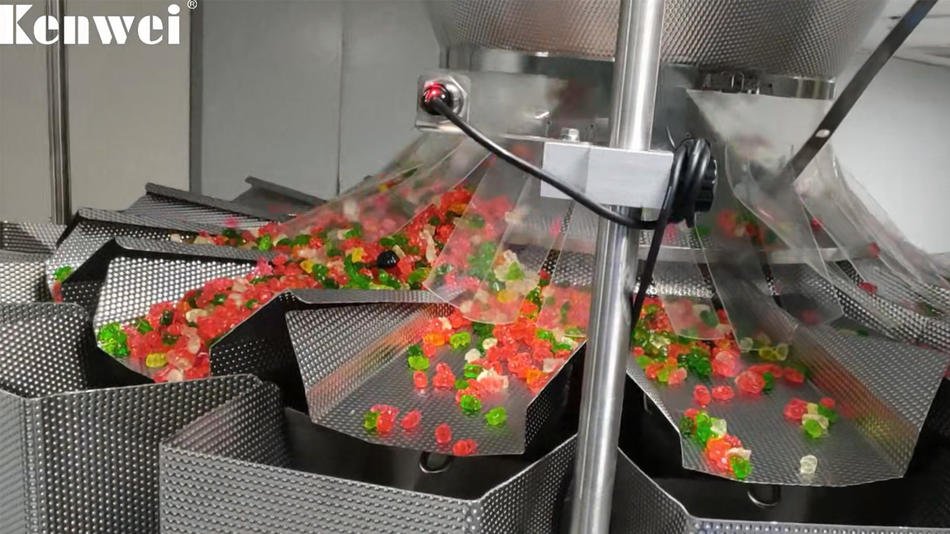 Multihead weigher|16 head weigher for weighing gummy candy|Kenwei