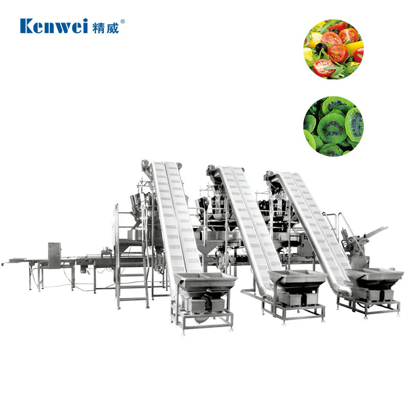 Box type weighing and packing machine for vegetable