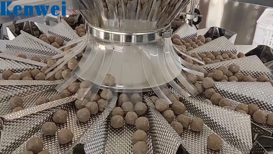 How to use the multihead weigher for beef balls?